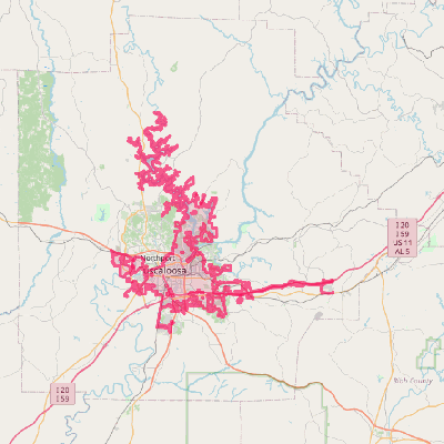 Map of Tuscaloosa