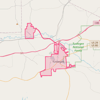 Map of Tuskegee