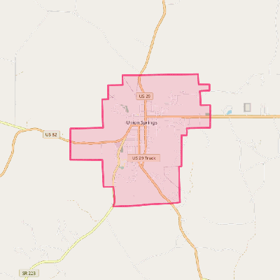 Map of Union Springs