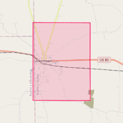 Map of Uniontown