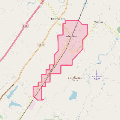 Map of Valley Head