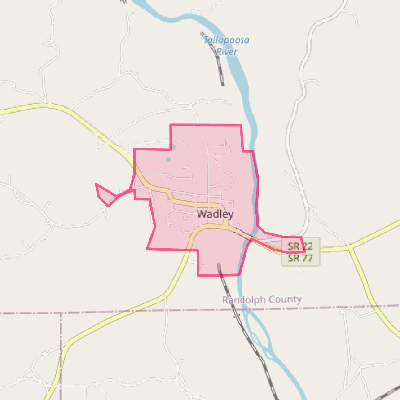 Map of Wadley