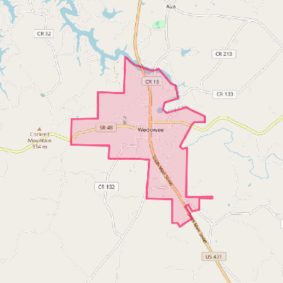 Map of Wedowee