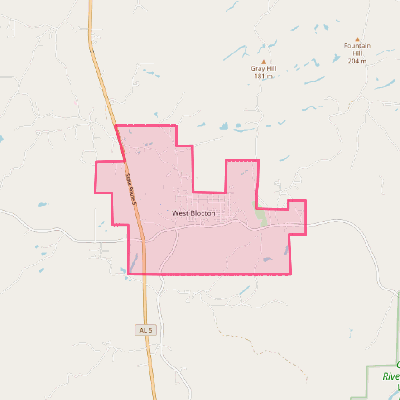 Map of West Blocton