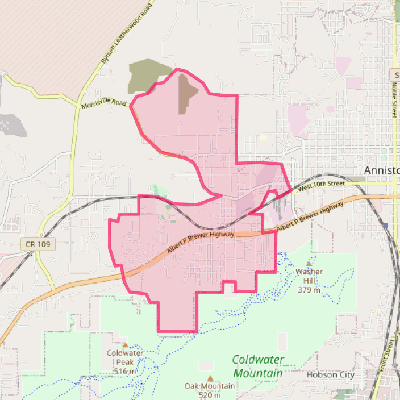 Map of West End-Cobb Town