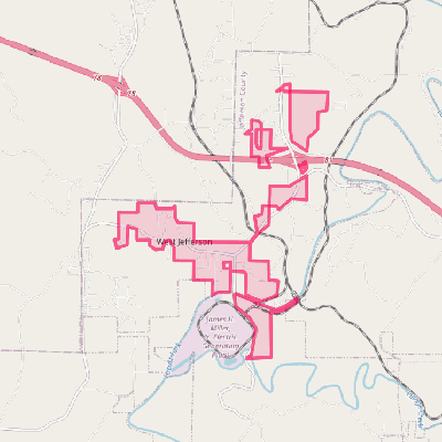 Map of West Jefferson