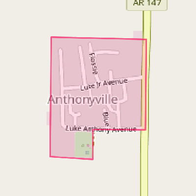 Map of Anthonyville