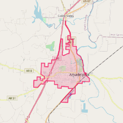 Map of Arkadelphia