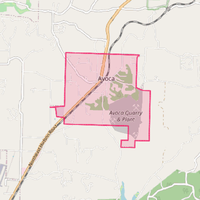 Map of Avoca