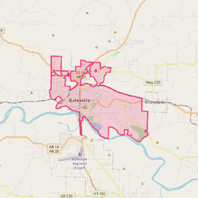 Map of Batesville