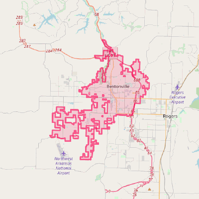 Map of Bentonville