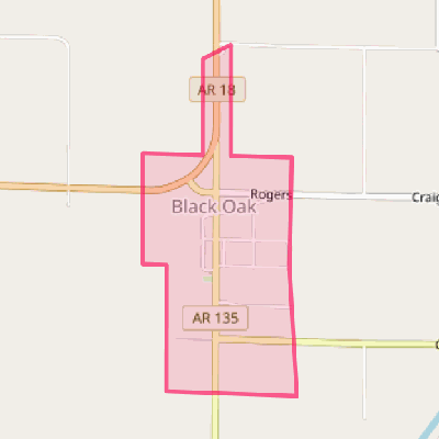 Map of Black Oak