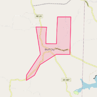 Map of Bluff City
