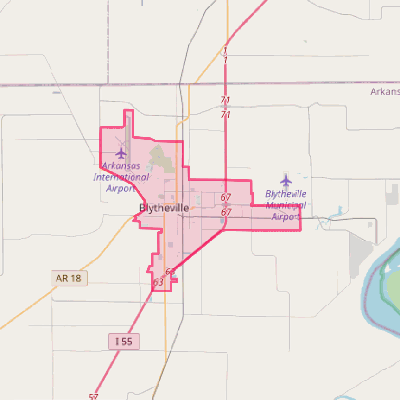 Map of Blytheville