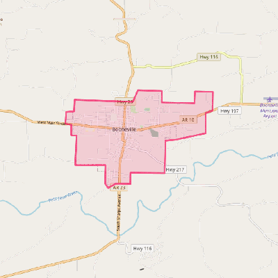 Map of Booneville