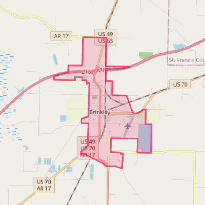 Map of Brinkley