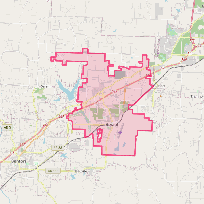 Map of Bryant