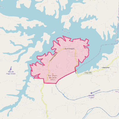 Map of Bull Shoals