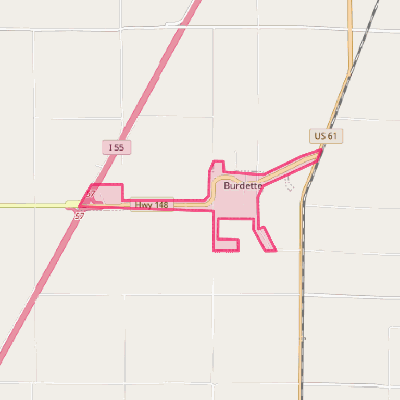 Map of Burdette