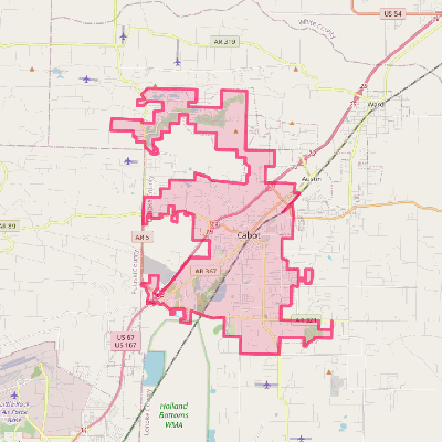 Map of Cabot