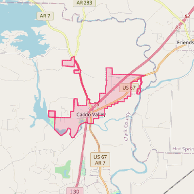 Map of Caddo Valley