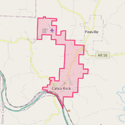 Map of Calico Rock