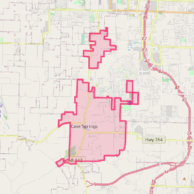 Map of Cave Springs