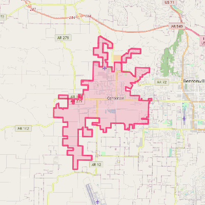 Map of Centerton