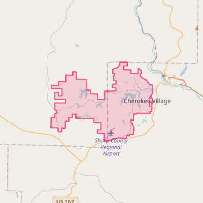 Map of Cherokee Village