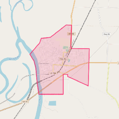 Map of Clarendon