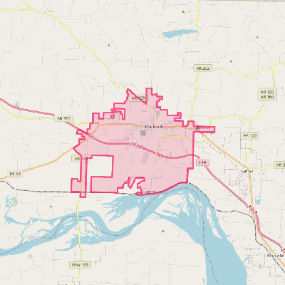 Map of Clarksville