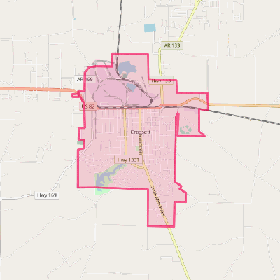 Map of Crossett