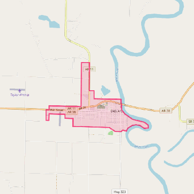 Map of Des Arc