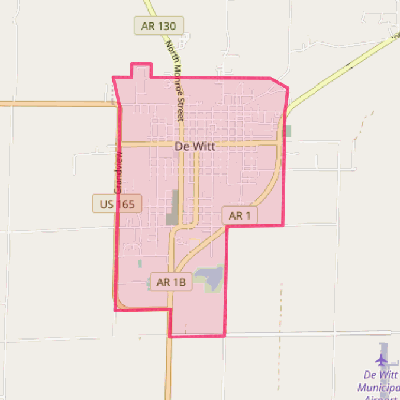 Map of DeWitt