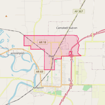 Map of Diaz