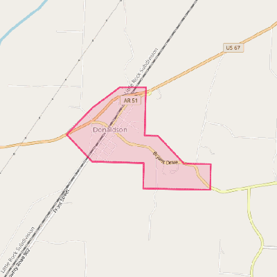 Map of Donaldson