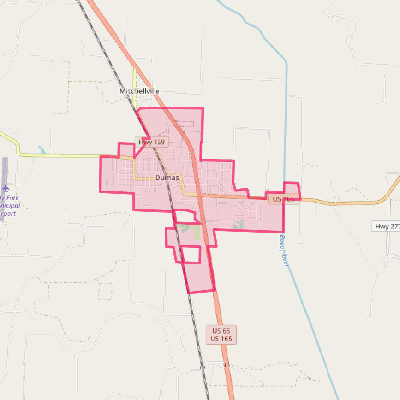 Map of Dumas