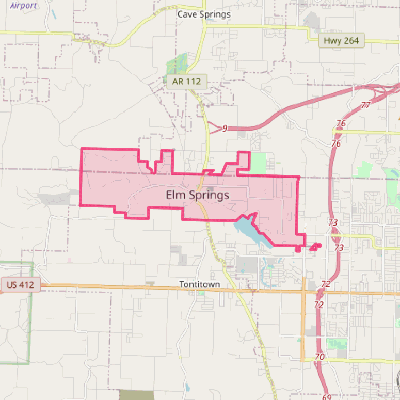 Map of Elm Springs