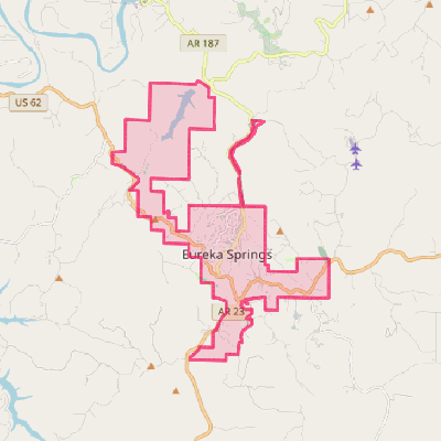 Map of Eureka Springs