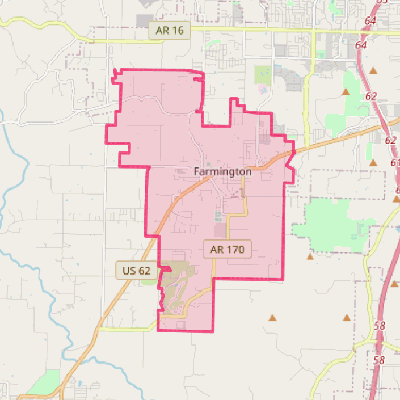 Map of Farmington