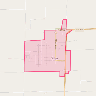 Map of Gillett