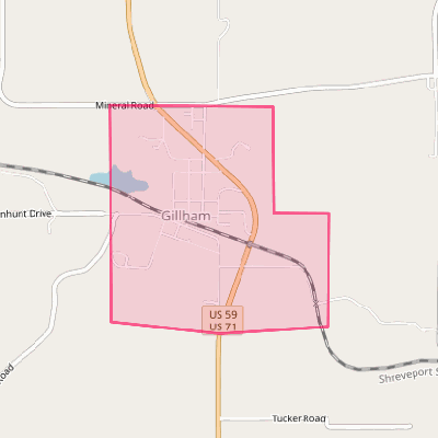 Map of Gillham