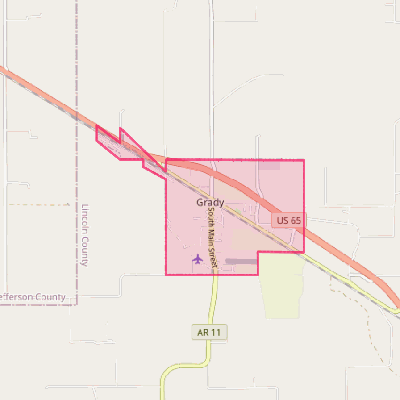 Map of Grady