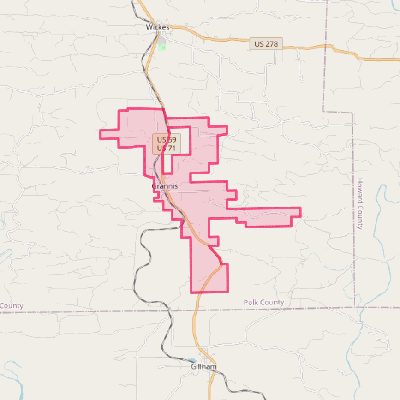 Map of Grannis