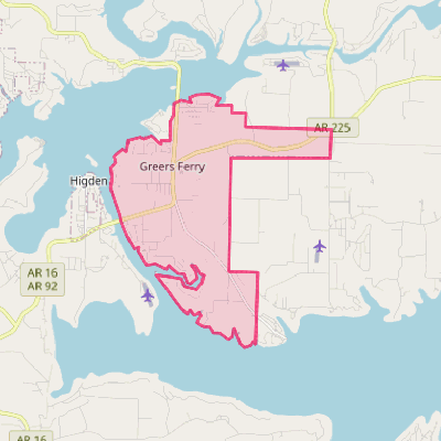 Map of Greers Ferry