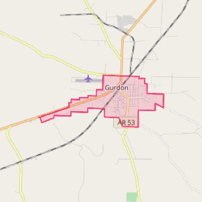 Map of Gurdon