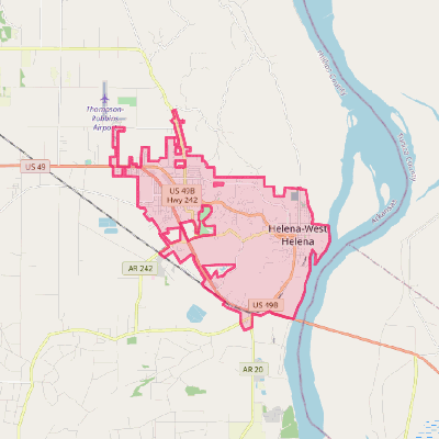 Map of Helena-West Helena