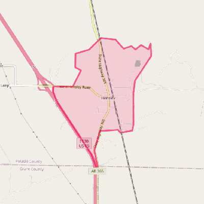 Map of Hensley