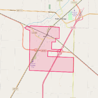 Map of Hoxie