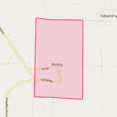 Map of Huttig